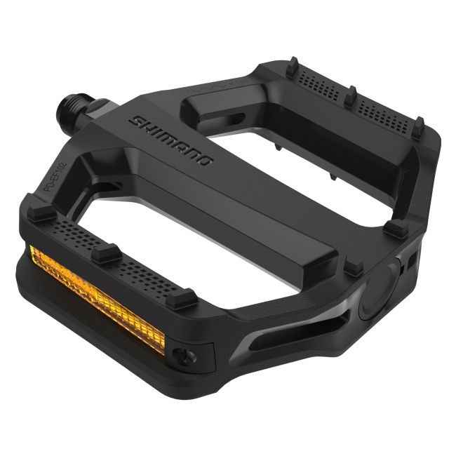 Shimano - pedale bicicleta city-trekking cu platforma si catadioptrii PD-EF102 flat pedals - negru