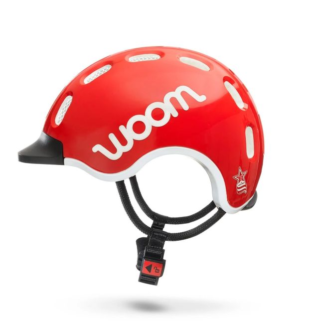 Woom - casca ciclism copii - rosu alb