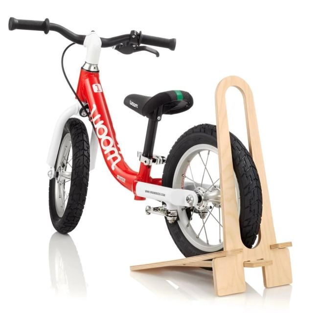 Woom - suport bicicleta pe podea tip Rastel lemn pentru biciclete Woom 1,2,3 - maro deschis lemn