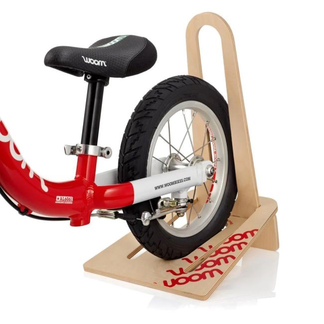 Woom - suport bicicleta pe podea tip Rastel lemn pentru biciclete Woom 1,2,3 - maro deschis lemn