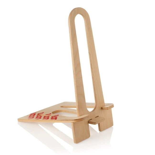Woom - suport bicicleta pe podea tip Rastel lemn pentru biciclete Woom 1,2,3 - maro deschis lemn