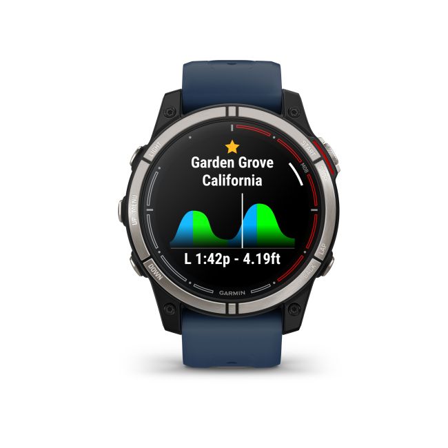 Garmin - quatix 7 Sapphire AMOLED Titanium - ceas inteligent premium cu GPS cu functii avansate pentru sport si navigatie