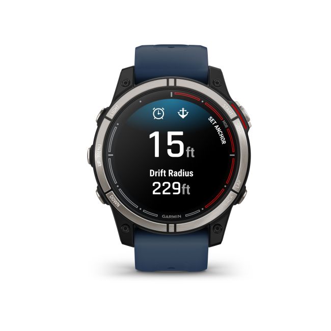 Garmin - quatix 7 Sapphire AMOLED Titanium - ceas inteligent premium cu GPS cu functii avansate pentru sport si navigatie