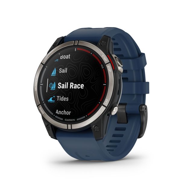 Garmin - quatix 7 Sapphire AMOLED Titanium - ceas inteligent premium cu GPS cu functii avansate pentru sport si navigatie