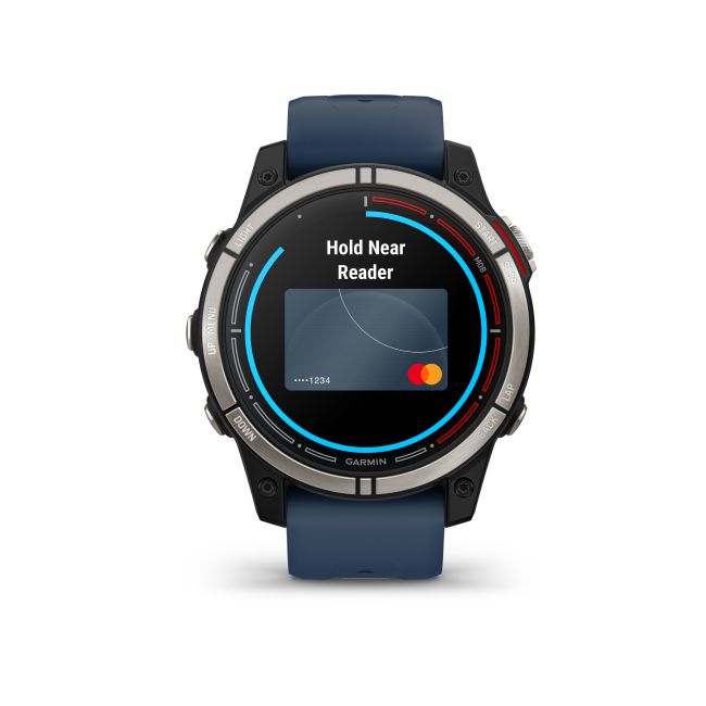 Garmin - quatix 7 Sapphire AMOLED Titanium - ceas inteligent premium cu GPS cu functii avansate pentru sport si navigatie