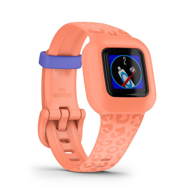 Garmin Vivofit Jr. 3 - portocaliu Peach Leopard - ceas copii