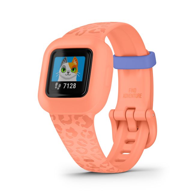 Garmin Vivofit Jr. 3 - portocaliu Peach Leopard - ceas copii
