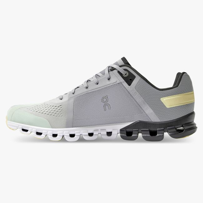 On CloudFlow - pantofi sport pentru barbati - gri aliaj alb negru magnet