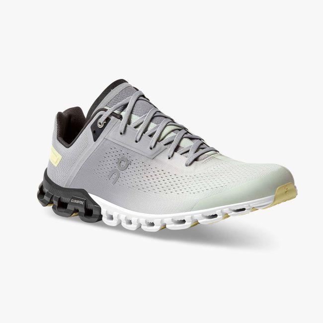 On CloudFlow - pantofi sport pentru barbati - gri aliaj alb negru magnet