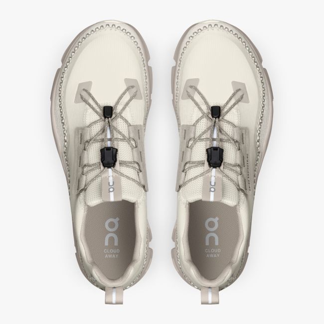 On Cloudaway - pantofi sport pentru femei - alb fildes perla