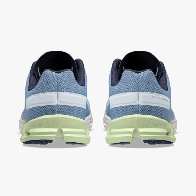 On Cloudflow - pantofi sport pentru femei - albastru deschis Niagara alb verde campie