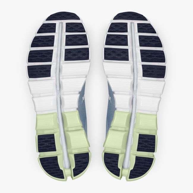On Cloudflow - pantofi sport pentru femei - albastru deschis Niagara alb verde campie