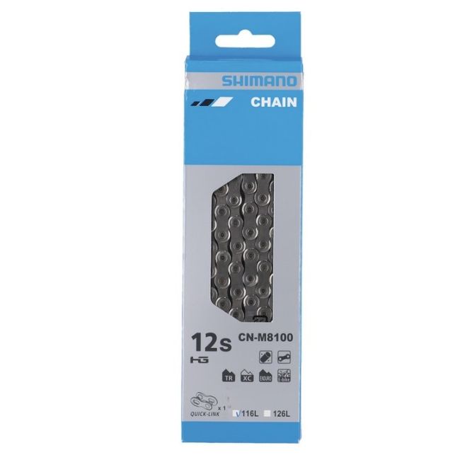 Shimano - lant Bicicleta 12 viteze Deore XT CN-M8100, 116 zale - argintiu