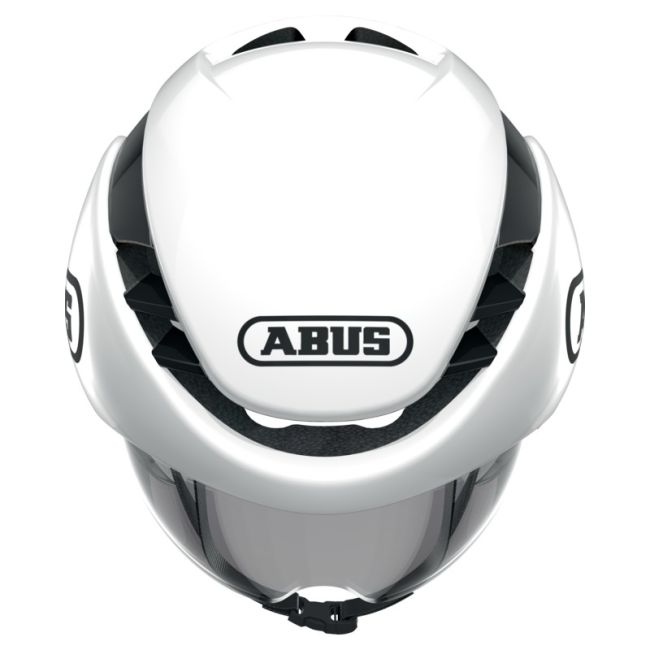Abus - casca ciclism sosea triatlon Gamechanger tri helmet - alb lucios negru