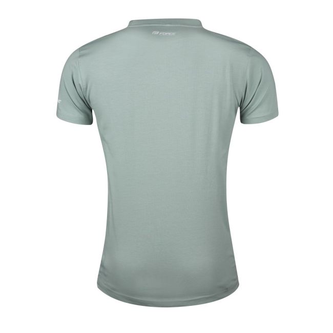 Tricou ciclism Force Bike, gri/verde, XS