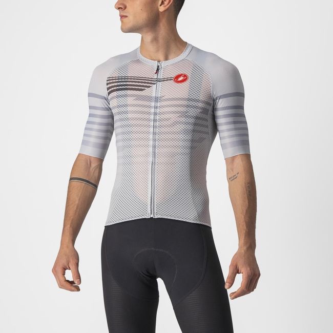 Castelli - Tricou ciclism barbati maneca scurta Climbers 3.0 SL - alb gri