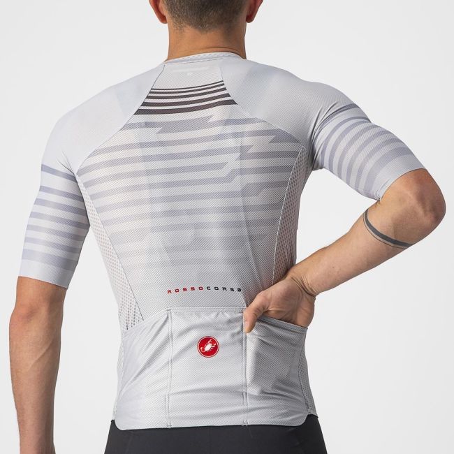 Castelli - Tricou ciclism barbati maneca scurta Climbers 3.0 SL - alb gri