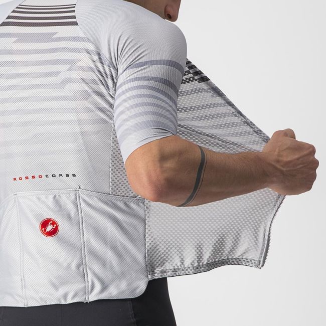 Castelli - Tricou ciclism barbati maneca scurta Climbers 3.0 SL - alb gri