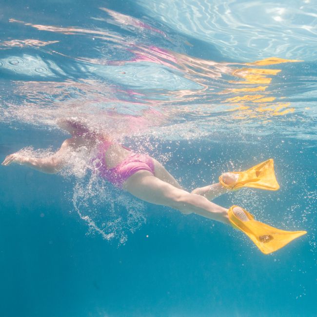 Finis - labe inot pentru copii Fish Tail - galben