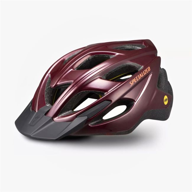 Specialized casca ciclism - Chamonix MIPS - rosu inchis maro lucios