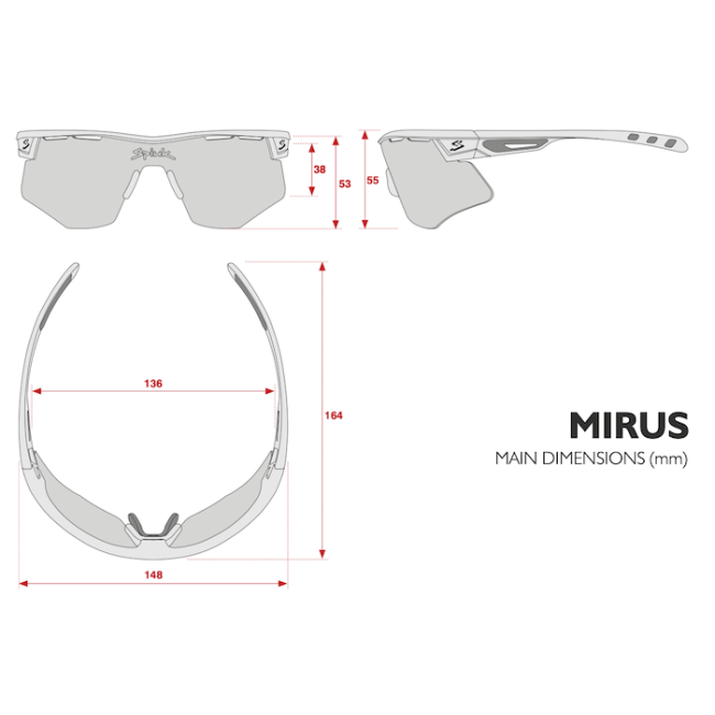Spiuk - ochelari soare sport Mirus, lentile mov transparente - rama alba