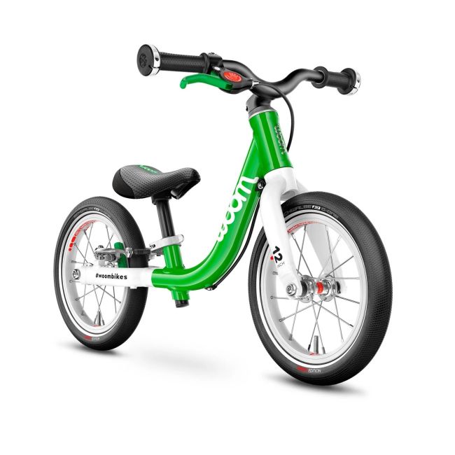 Woom - bicicleta copii 12" Woom 1, varsta recomandata 1,5-3,5 ani (82-100cm) - 2,95kg - verde intens alb