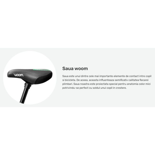 Woom - bicicleta copii 16" Woom 3, varsta recomandata 4-6 ani (105-120cm) - 5,4kg - mov intens alb