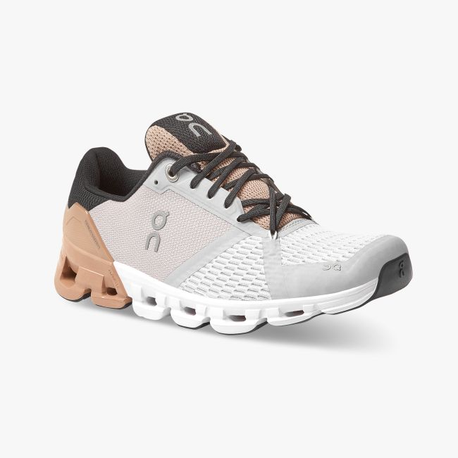 On Cloud Cloudflyer - pantofi alergare pentru femei - gri deschis Glacier maro pudra Rosebrown black