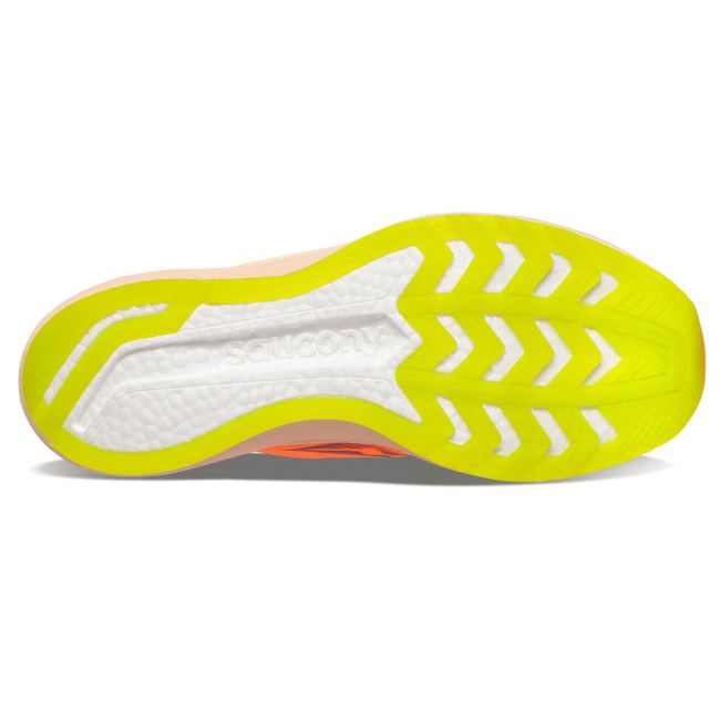 Saucony Endorphin Pro 2 - pantofi alergare pentru barbati - portocaliu intens foc de tabara galben fluo