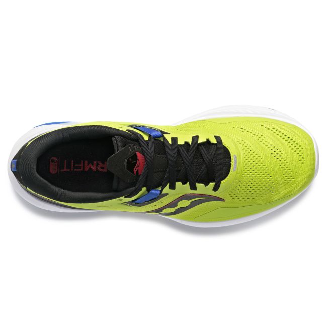 Saucony Guide 15 - pantofi alergare pentru barbati - galben acid-albastru raz