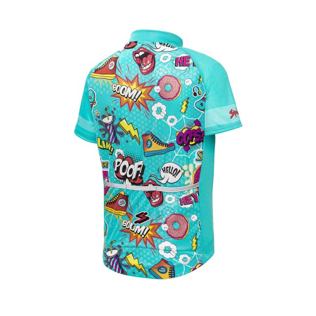 Spiuk - Tricou ciclism copii ANATOMIC SS kid jersey - albastru multicolor