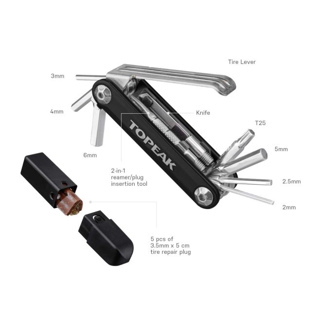 Topeak - cheie multifuncțională bicicletă Ninja Master multitool + ToolBox T11