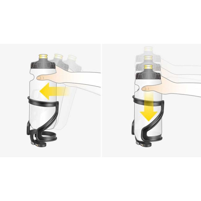 Topeak - suport bidon bicicleta Ninja Master+ Cage SK+dreapta - negru