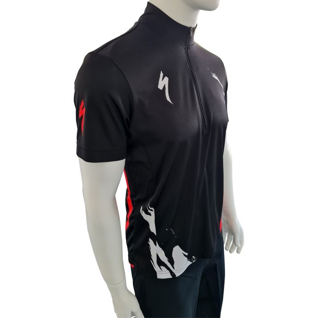 Tricou SPECIALIZED Men's Ride 1/4 Zip SS - Trail of Flames