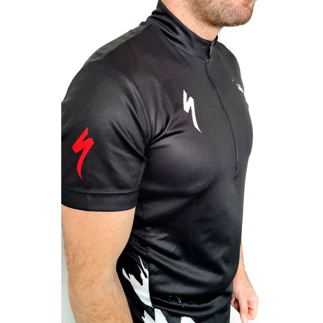 Tricou SPECIALIZED Men's Ride 1/4 Zip SS - Trail of Flames