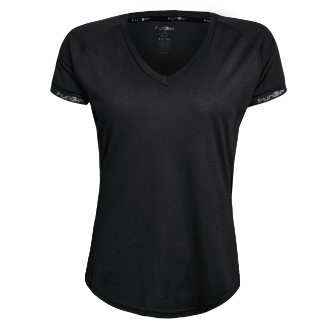 Tricou alergare FUNKIER Biancavilla - Negru