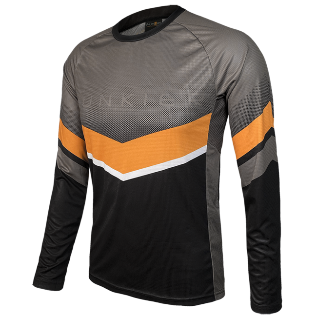 Tricou FUNKIER Turone Enduro LS - Orange/Grey