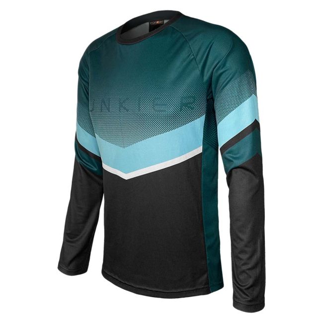 Tricou FUNKIER Turone-W Enduro - Black/Turquoise