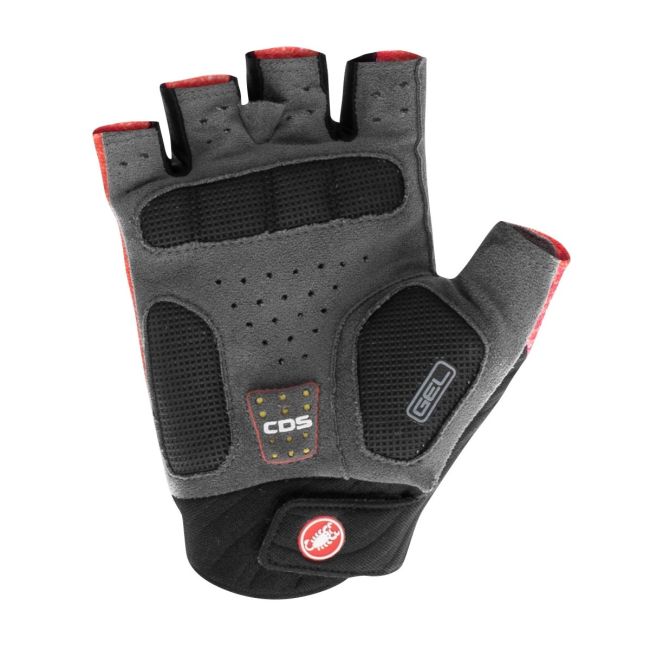 Castelli - Manusi ciclism cu gel pentru femei Roubaix Gel 2 - roz briliant visiniu negru