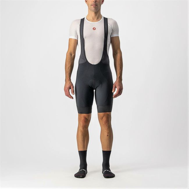 Castelli - pantaloni ciclism scurti cu bretele Entrata bibshorts - negru