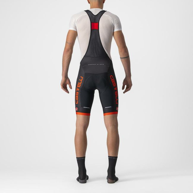 Castelli - pantaloni scurti pentru ciclism cu bretele Competizione Kit bibshorts - negru portocaliu