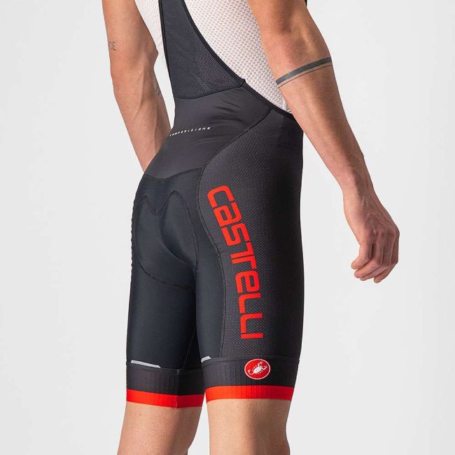 Castelli - pantaloni scurti pentru ciclism cu bretele Competizione Kit bibshorts - negru rosu