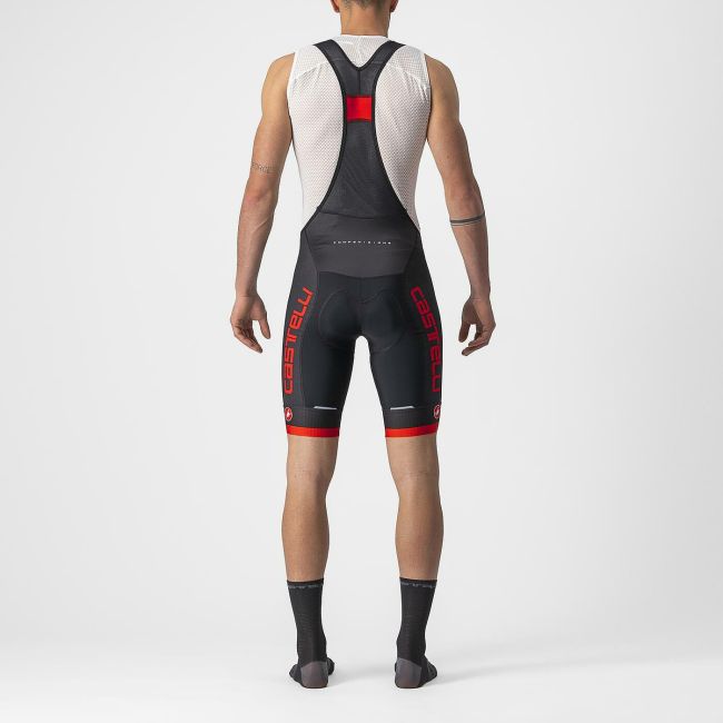 Castelli - pantaloni scurti pentru ciclism cu bretele Competizione Kit bibshorts - negru rosu