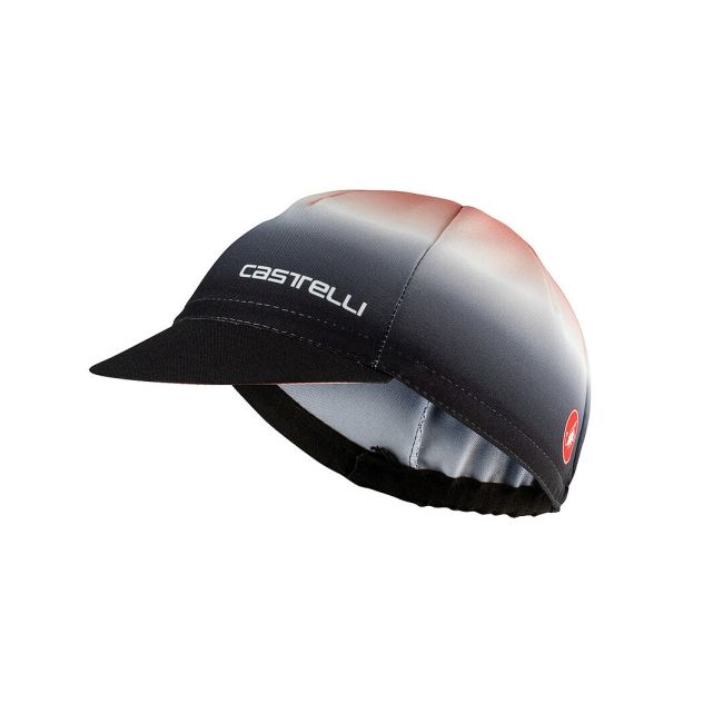 Castelli - sepcuta ciclism pentru femei Dolce Cap - negru alb portocaliu deschis