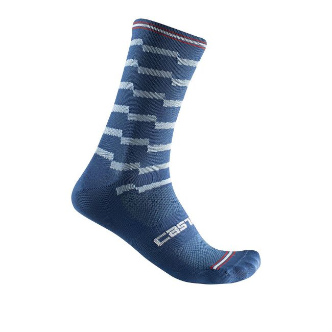 Castelli - sosete ciclism Unlimited 18 - albastru intens albastru deschis