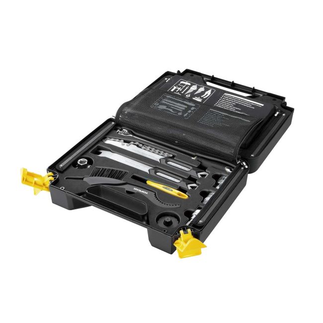 Topeak - trusă scule profesionale reparații bicicletă 36 elemente PrepBox - negru galben