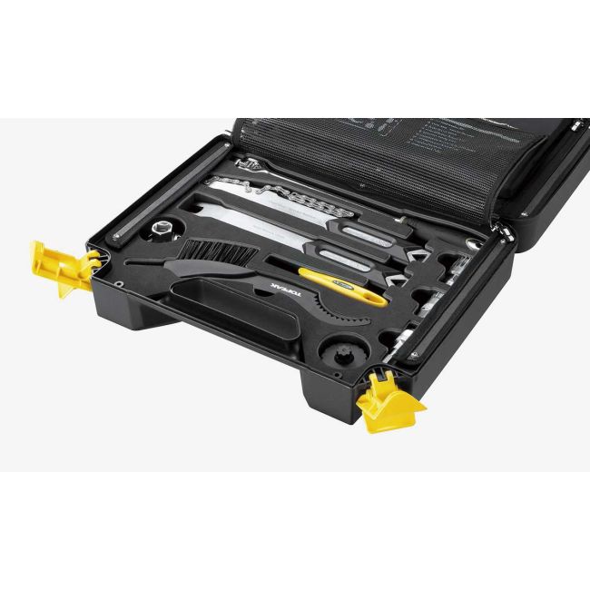 Topeak - trusă scule profesionale reparații bicicletă 36 elemente PrepBox - negru galben