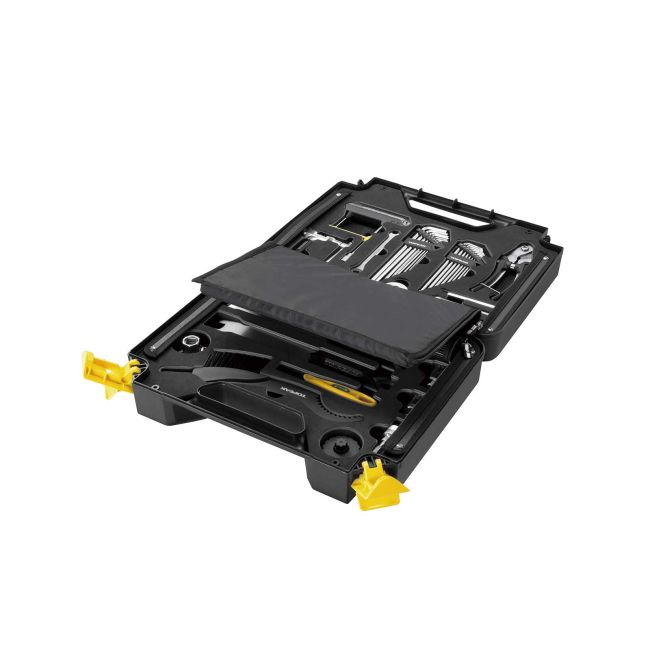 Topeak - trusă scule profesionale reparații bicicletă 36 elemente PrepBox - negru galben
