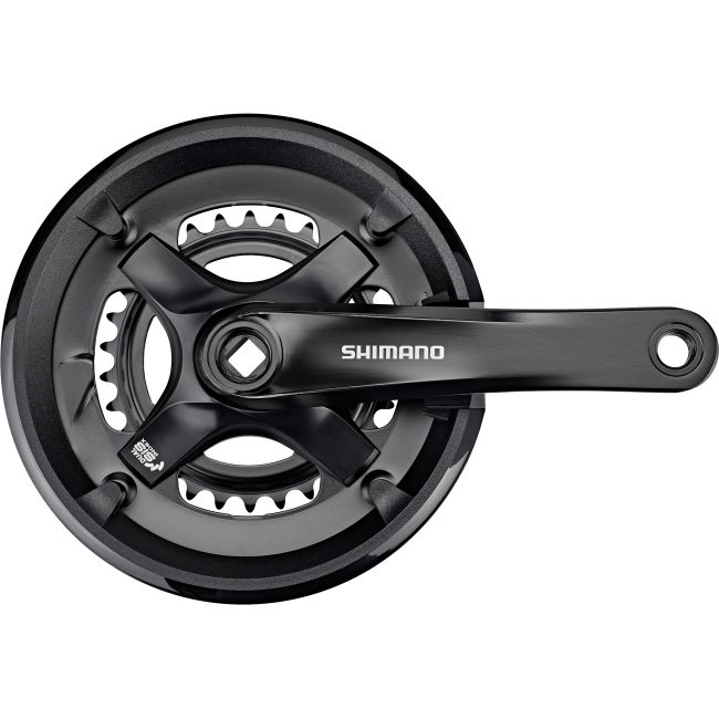 Angrenaj Pedalier Shimano, FC-TY501-2 - Brat 175 Mm, 2 x 7 8 Viteze, 46-30T, Negru