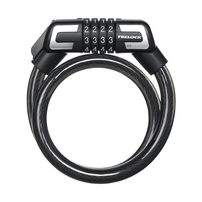 Antifurt Bicicleta Trelock K 3 100 16 - L 100 Cm, Negru